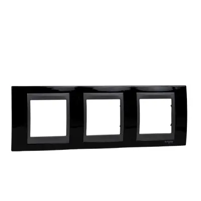 Schneider Electric - MGU66.006.293 - Unica Top 3g Frame Rodium Black-Graphite - 1