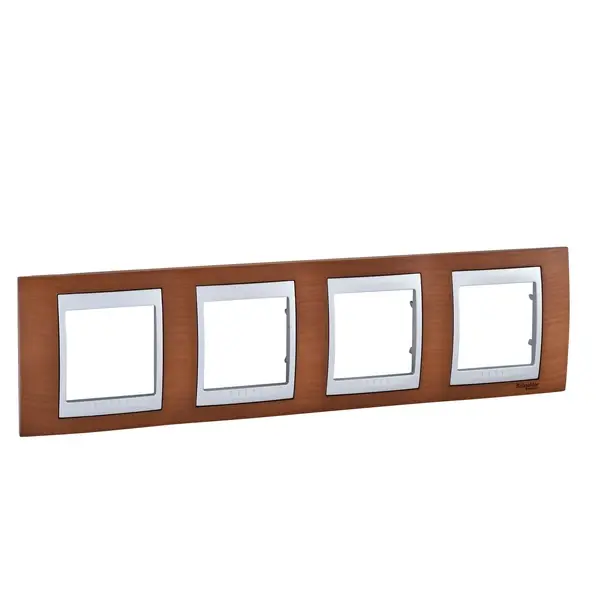 Schneider Electric - MGU66.008.0M2 - Unica Top 4g Frame Cherry Tree-Alum - 1