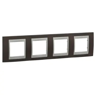 Schneider Electric - MGU66.008.0M3 - Unica Top 4g Frame Wengue-Alum - 1