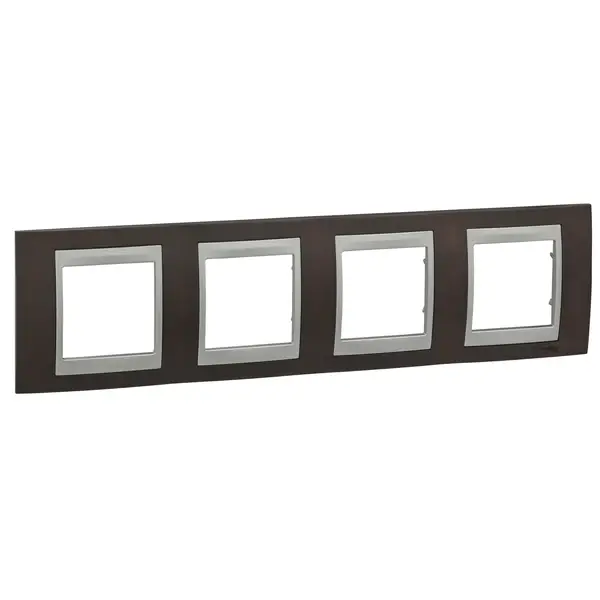 Schneider Electric - MGU66.008.0M3 - Unica Top 4g Frame Wengue-Alum - 1