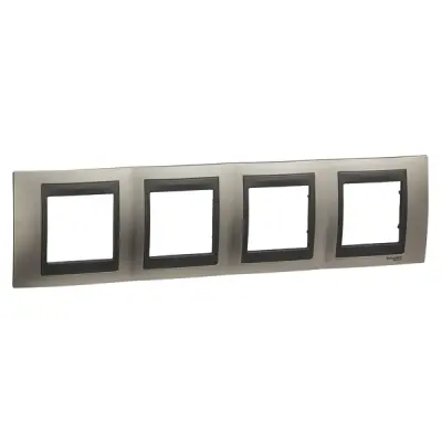 Schneider Electric - MGU66.008.239 - Unica Top 4g Frame Matt Nickel-Graphite - 1