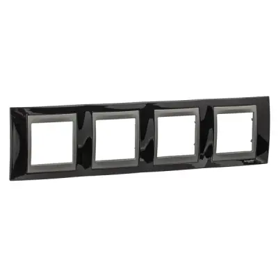 Schneider Electric - MGU66.008.293 - Unica Top 4g Frame Rodium Black-Graphite - 1