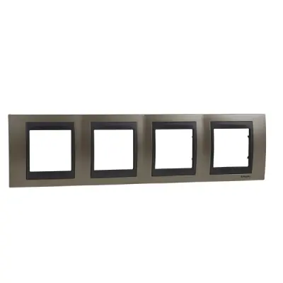 Schneider Electric - MGU66.008.296 - Unica Top 4g Frame Onyx Copper-Graphite - 1