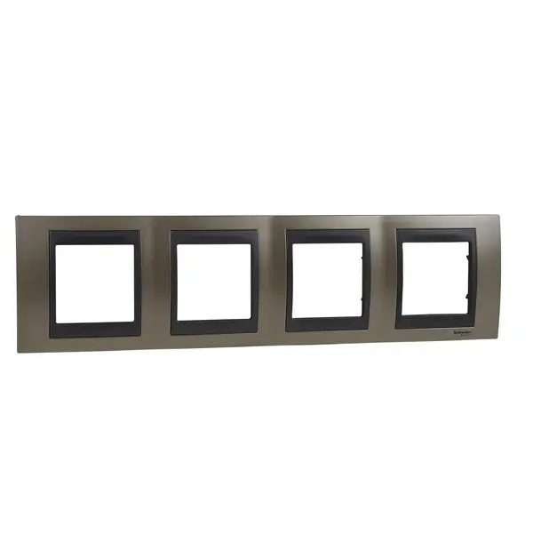 Schneider Electric - MGU66.008.296 - Unica Top 4g Frame Onyx Copper-Graphite - 1