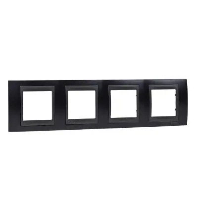 Schneider Electric - MGU66.008.297 - Unica Top 4g Frame Metal Grey-Graphite - 1