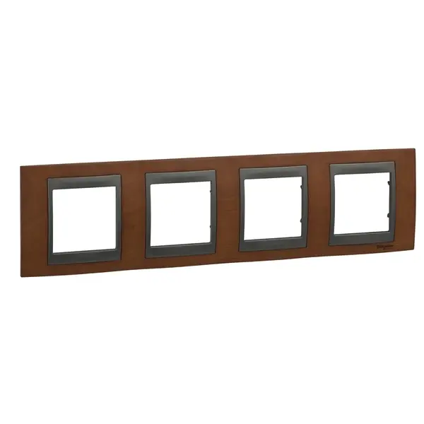 Schneider Electric - MGU66.008.2M2 - Unica Top 4g Frame Cherry Tree-Graphite - 1