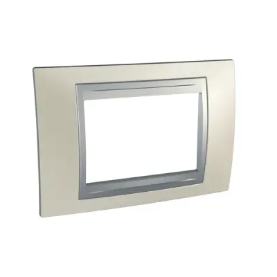 Schneider Electric - MGU66.103.095 - Üç modül çerçeve - Mat titanyum/aluminyu - 1