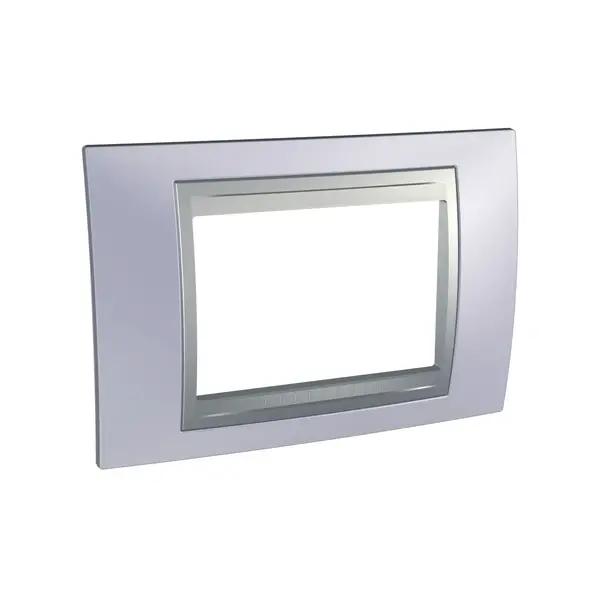 Schneider Electric - MGU66.103.098 - Üç modül çerçeve - Beril mavisi/aluminyu - 1