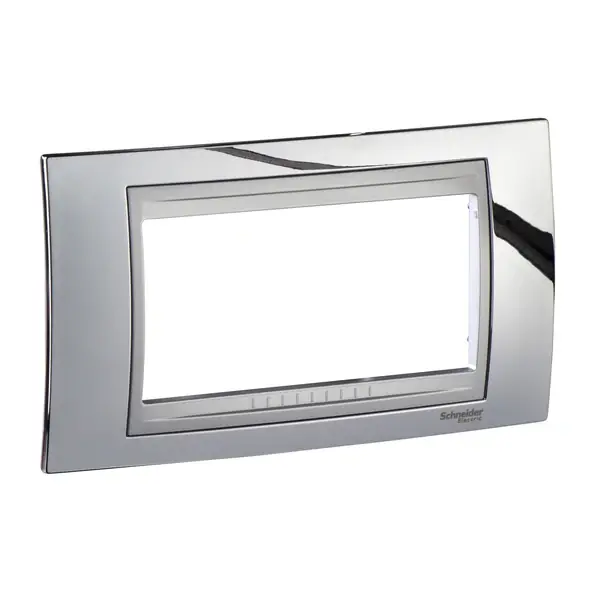 Schneider Electric - MGU66.104.010 - Unica Top 4g Frame Bright Chrome-Alum - 1