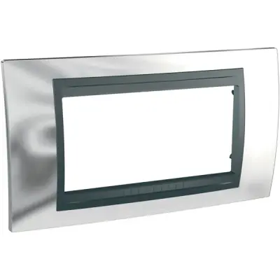 Schneider Electric - MGU66.104.210 - Unica Top 4g Frame Bright Chrome-Graphit - 1