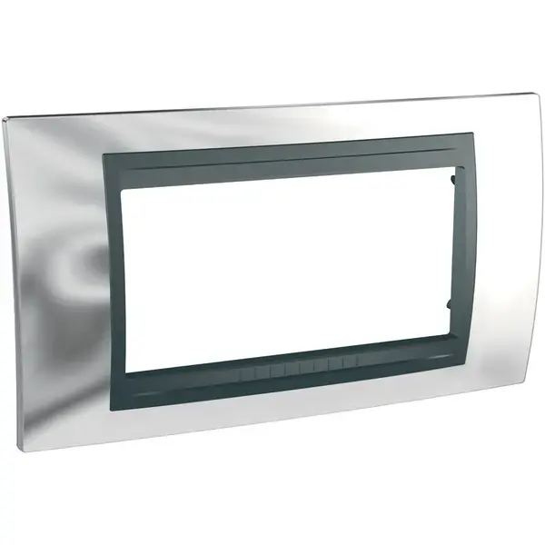 Schneider Electric - MGU66.104.210 - Unica Top 4g Frame Bright Chrome-Graphit - 1