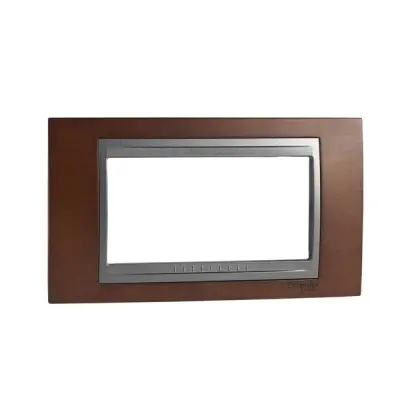 Schneider Electric - MGU66.104.2M4 - Unica Top 4g Frame Tobacco-Graphite - 1