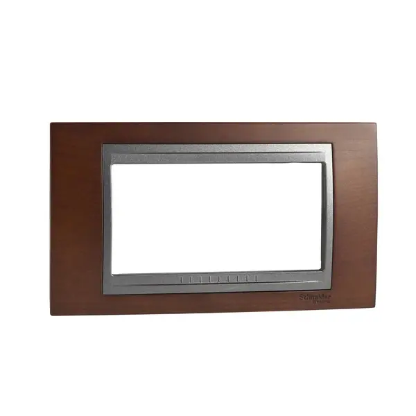 Schneider Electric - MGU66.104.2M4 - Unica Top 4g Frame Tobacco-Graphite - 1