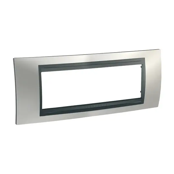 Schneider Electric - MGU66.106.238 - Unica Top 4g Frame Glossy Chrome-Graphit - 1