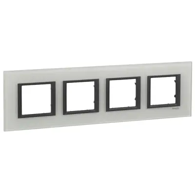 Schneider Electric - MGU68.008.7C2 - Unica Class 1g Frame White Glass - 1