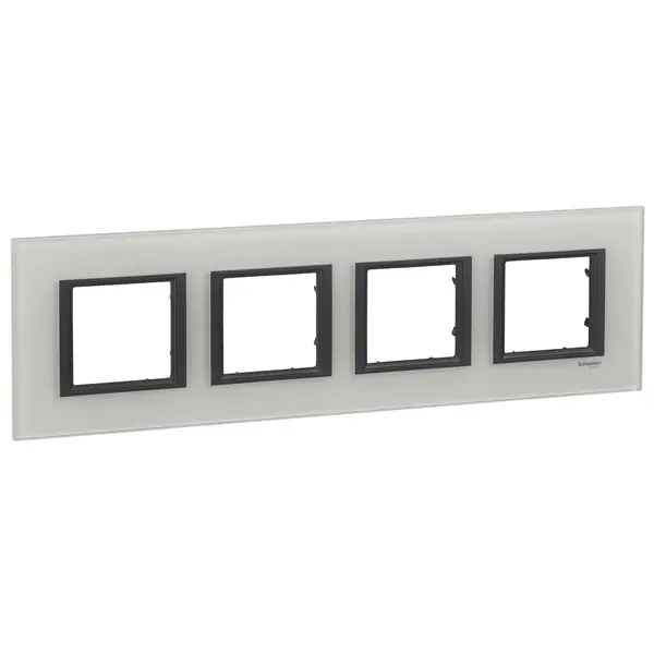 Schneider Electric - MGU68.008.7C2 - Unica Class 1g Frame White Glass - 1
