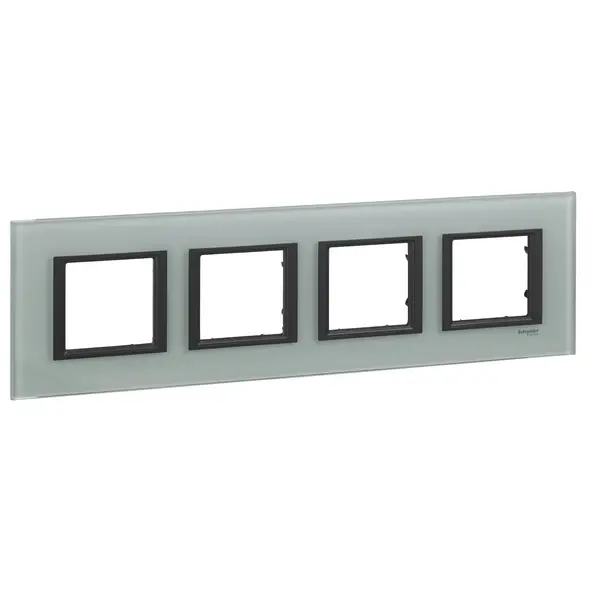 Schneider Electric - MGU68.008.7C3 - Unica Class 1g Frame Grey Glass - 1