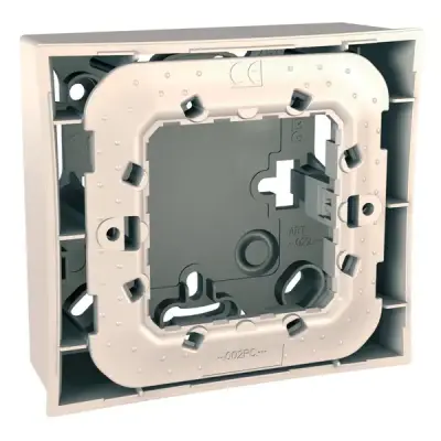Schneider Electric - MGU87.022.25 - Unica 1g Surface-m. Box w/Fixing Fr. Ivr - 1