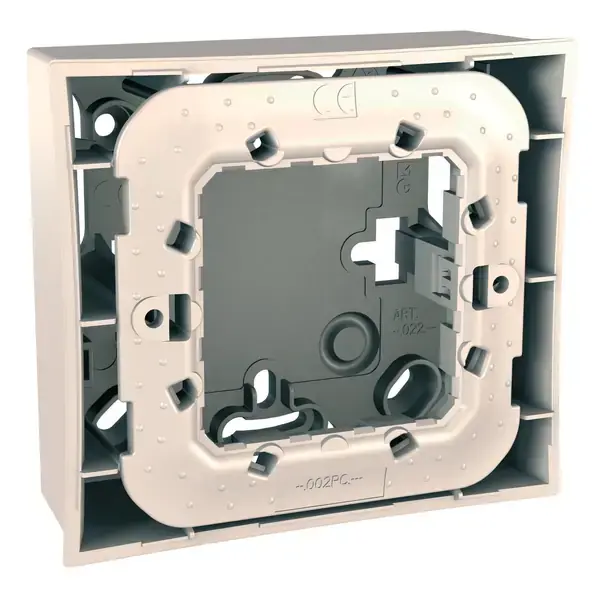 Schneider Electric - MGU87.022.25 - Unica 1g Surface-m. Box w/Fixing Fr. Ivr - 1