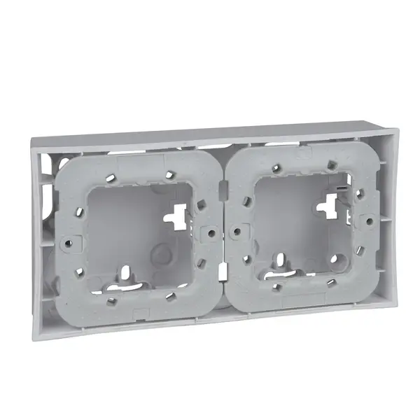Schneider Electric - MGU87.024.18 - Unica 2g Surface-m. Box w/Fixing Fr. Wht - 1