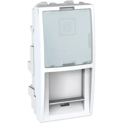 Schneider Electric - MGU9.410.18 - Unica RJ45 Cover S-One Conn. 1m White - 1