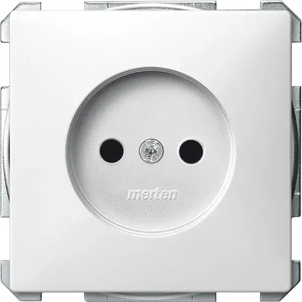 Schneider Electric - MTN2000-4019 - Merten Sys-D S.O. w/o Earthing Plr Wht - 1
