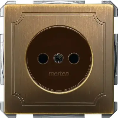 Schneider Electric - MTN2000-4143 - Merten Sys-D S.O. w/o Earthing Ant.Brass - 1