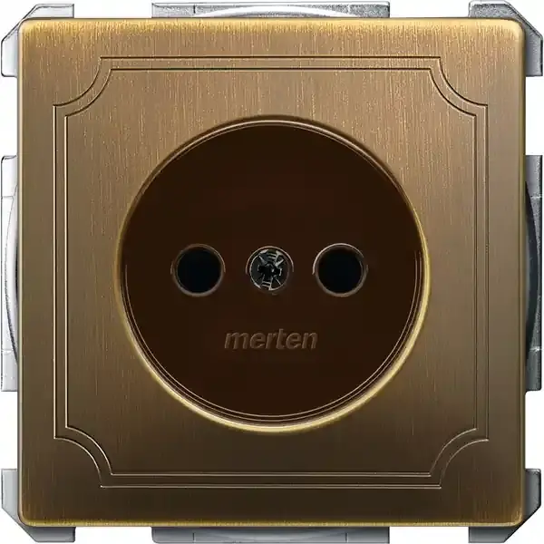 Schneider Electric - MTN2000-4143 - Merten Sys-D S.O. w/o Earthing Ant.Brass - 1