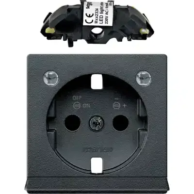 Schneider Electric - MTN2334-0414 - Mrtn SysM Side-e SO w/shtr&LED Plate Ant - 1
