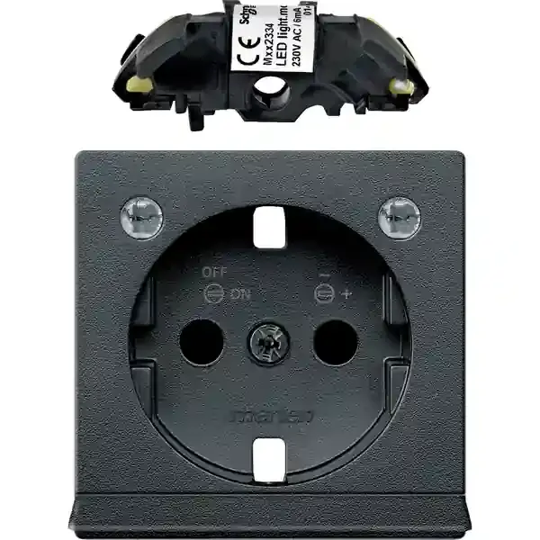 Schneider Electric - MTN2334-0414 - Mrtn SysM Side-e SO w/shtr&LED Plate Ant - 1