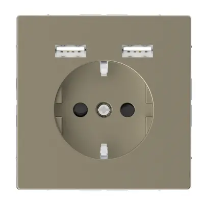 Schneider Electric - MTN2366-6033 - Mrtn DLife Side-e. SO w/sht&USB 2.4A Sah - 1