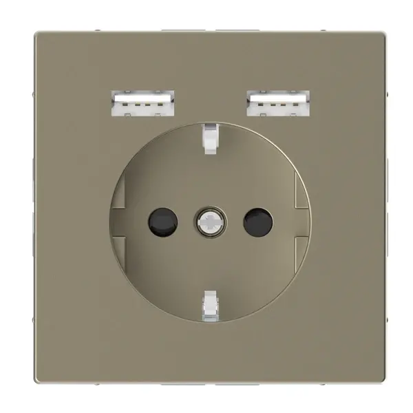 Schneider Electric - MTN2366-6033 - Mrtn DLife Side-e. SO w/sht&USB 2.4A Sah - 1
