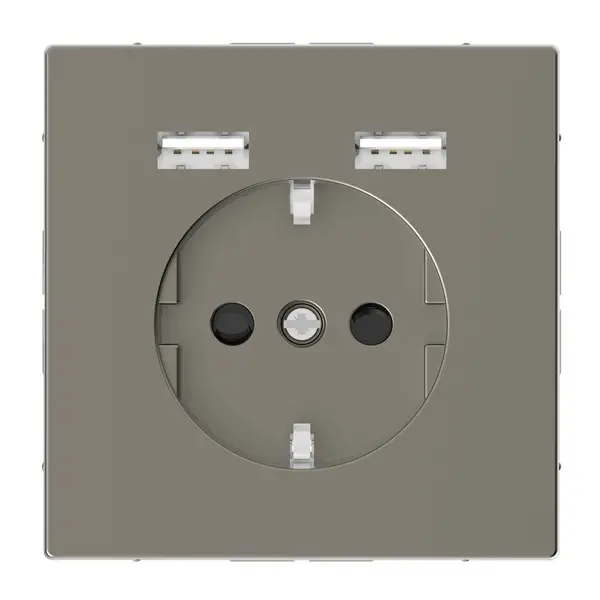 Schneider Electric - MTN2366-6050 - Schuko SO with USB charger TP nim SDsg - 1
