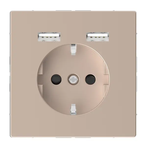 Schneider Electric - MTN2366-6051 - Schuko SO with USB charger TP chm SDsg - 1