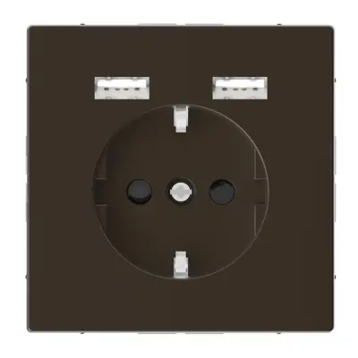 Schneider Electric - MTN2366-6052 - Schuko SO with USB charger TP mom SDsg - 1