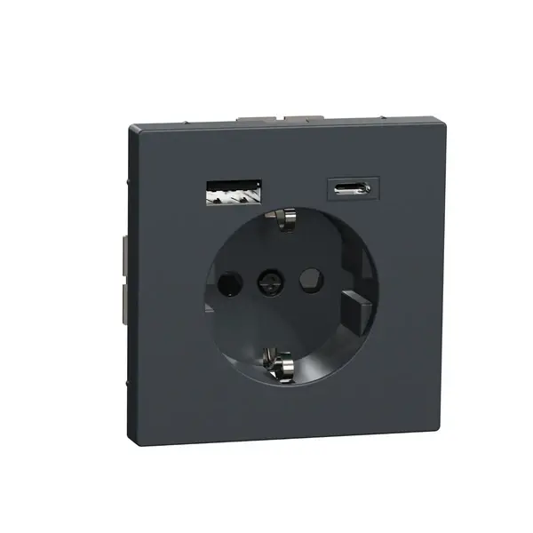 Schneider Electric - MTN2367-6034 - Schuko SO w USB A+C 3A TP ant SDsg - 1