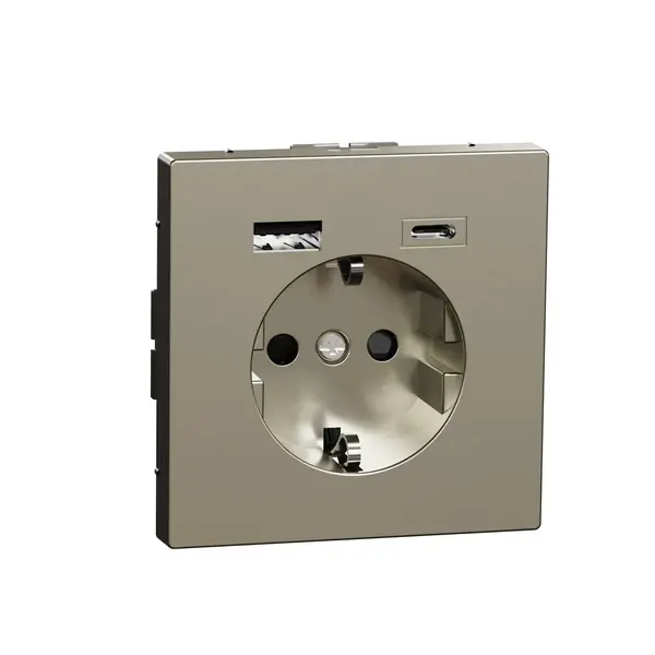 Schneider Electric - MTN2367-6050 - Schuko SO w USB A+C 3A TP nim SDsg - 1