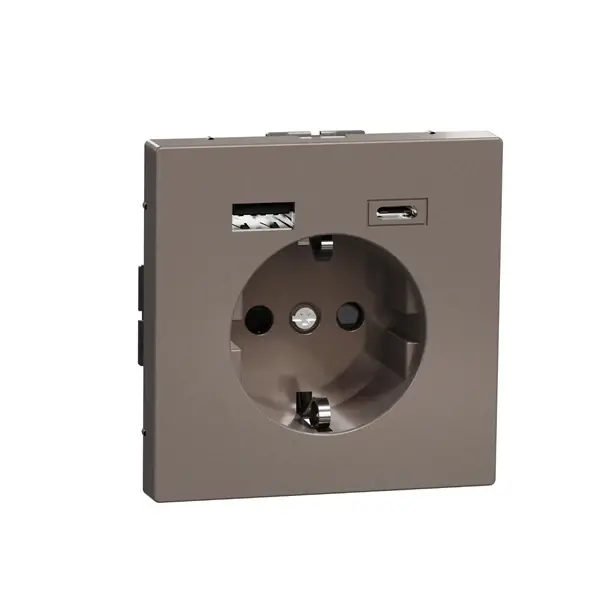 Schneider Electric - MTN2367-6052 - Schuko SO w USB A+C 3A TP mom SDsg - 1