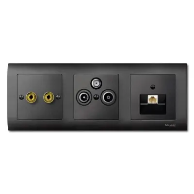 Schneider Electric - MTN297514 - Mrtn SysD Ant. Outlet Plate 2/3 Holes An - 1