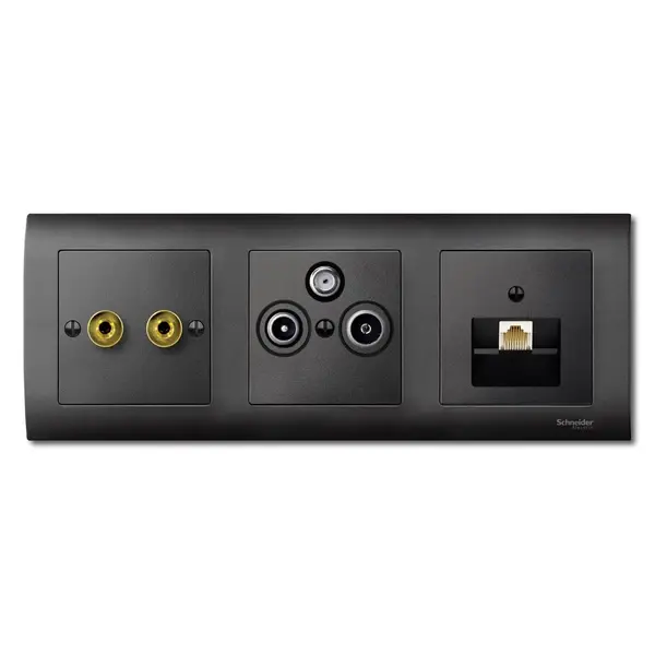 Schneider Electric - MTN297514 - Mrtn SysD Ant. Outlet Plate 2/3 Holes An - 1