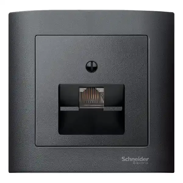 Schneider Electric - MTN298314 - Merten Sys-M 1xRJ45 Insert Plate Anth - 1