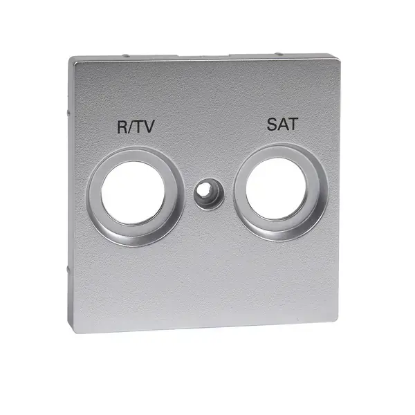 Schneider Electric - MTN299260 - Merten Sys-M R/TV+SAT Outlet Plate Alum - 1