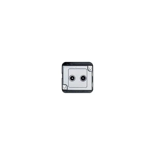 Schneider Electric - MTN299460 - Merten Anti-V. Ant. Outlet 2g Aluminium - 1