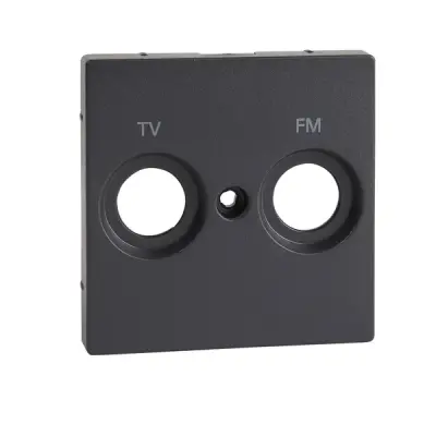 Schneider Electric - MTN299514 - Merten Sys-M TV+FM Outlet Plate Anthraci - 1