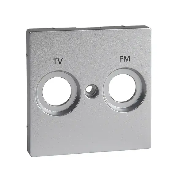 Schneider Electric - MTN299560 - Merten Sys-M TV+FM Outlet Plate Aluminiu - 1