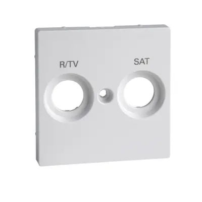 Schneider Electric - MTN299825 - Merten Sys-M R/TV+SAT Outlet Plate A.Wht - 1
