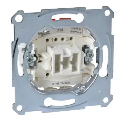 Schneider Electric - MTN3112-0000 - Merten 1-w. 2-pole Switch Insert Scrwlss - 1