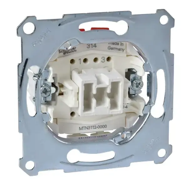 Schneider Electric - MTN3112-0000 - Merten 1-w. 2-pole Switch Insert Scrwlss - 1