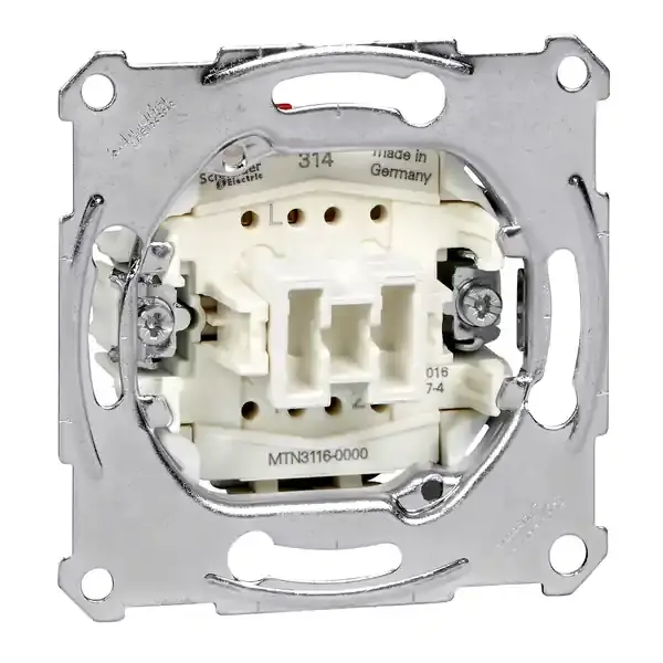 Schneider Electric - MTN3116-0000 - Merten 2-way Switch Insert Screwless - 1