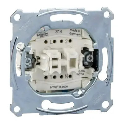 Schneider Electric - MTN3125-0000 - 2circ.sw. w.N-cla. 1p 10AX PiT FM - 1